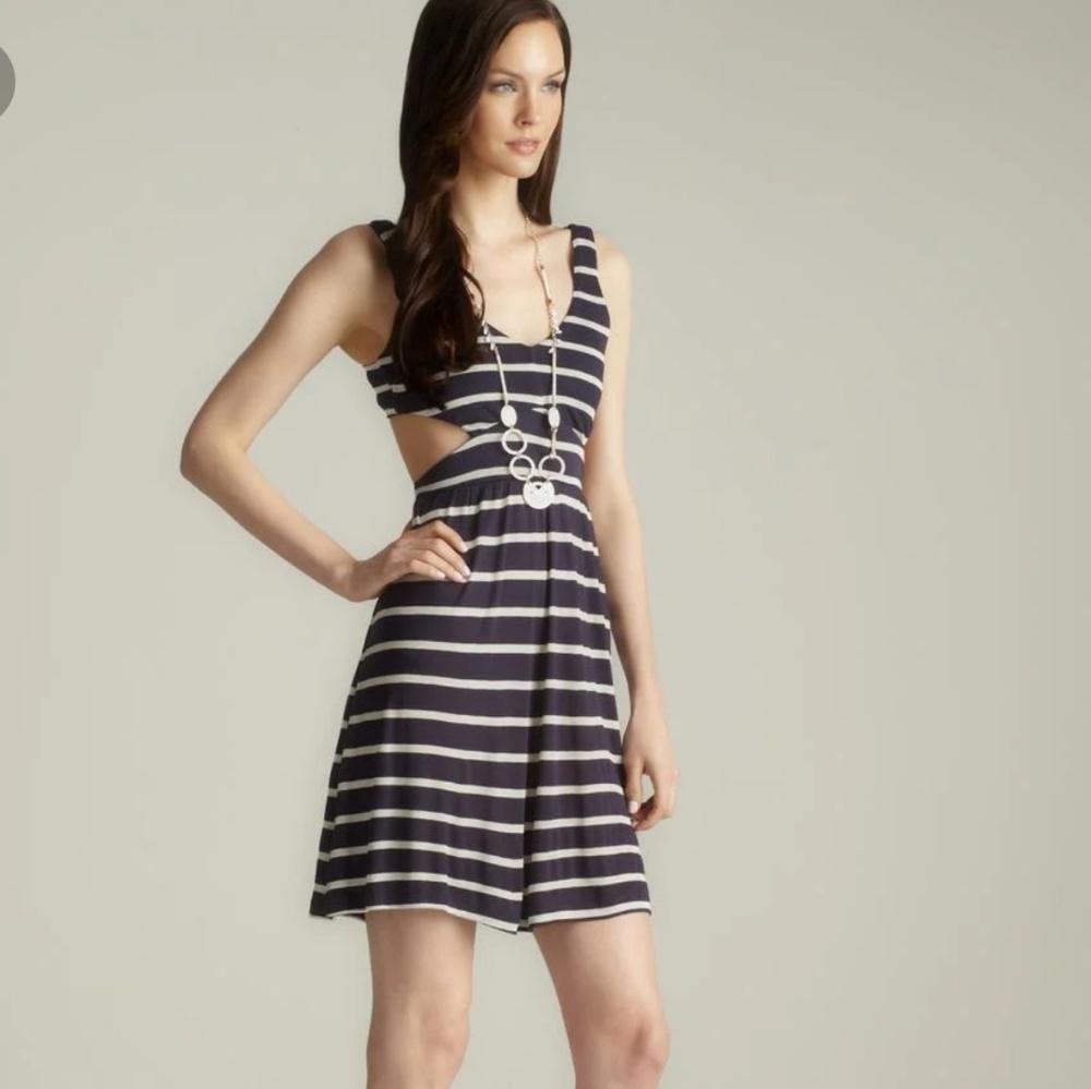 Ocean Drive Black and White striped dress